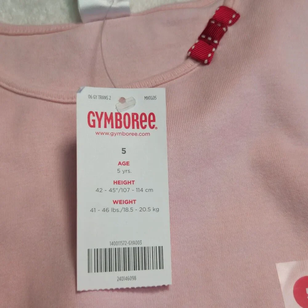 Vintage Gymboree Top Girls Size 5 Pink Cherry Pie Sequins T Shirt Y2K NWT